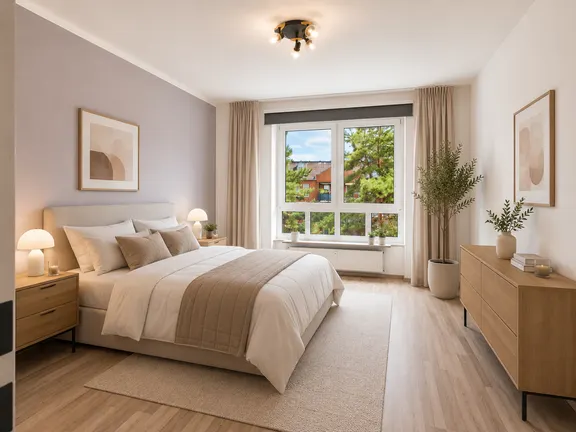 Einrichtungsvorschlag Schlafzimmer - mit KI erstellt