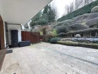 Terrasse Blick Grün