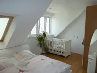 Schlafzimmer mit Bad