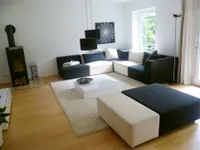 Wohnzimmer mit Kaminofen