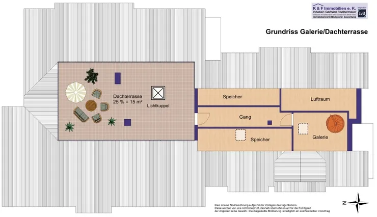 Grundriss Galerie-Dachterrasse
