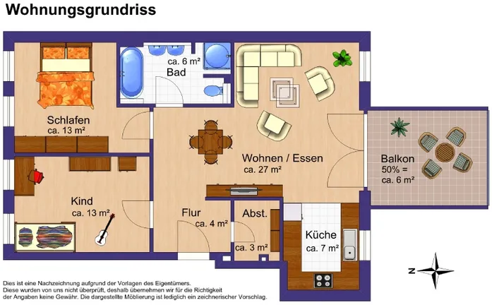 Grundriss Wohnung