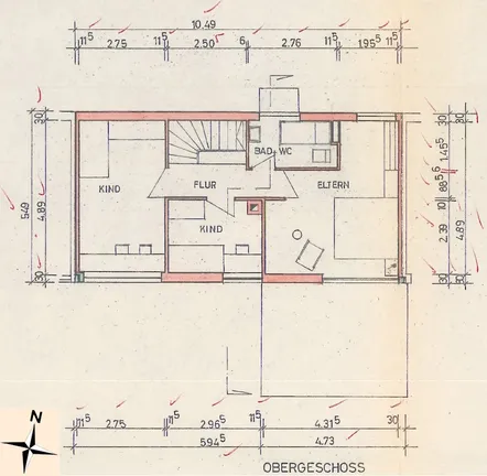 Grundriss Obergeschoss