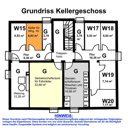 Grundriss Keller