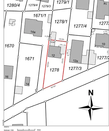 Lageplan mit Spannmaßen