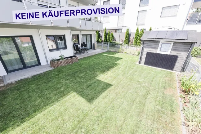 Gartenansicht der Wohnung