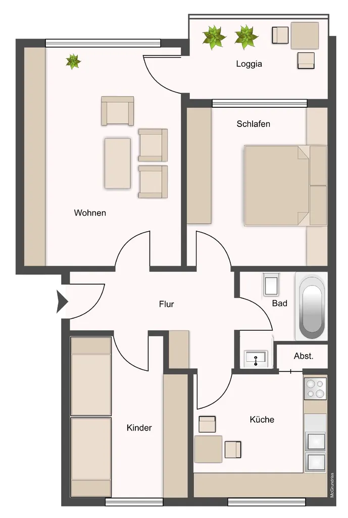 Wohnung zur Miete in Telgte Attraktive 3-Zimmer-Wohnung mit Sonnenbalkon - Foto 5