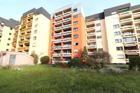 Rückansicht mit Balkon