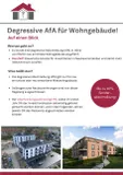 Degressive Abschreibung für Wohngebäude