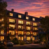 Außenansicht Dämmerung