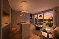 Dämmerung  Wohn- und Essbereich