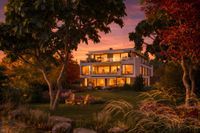 Dämmerung Gartenansicht