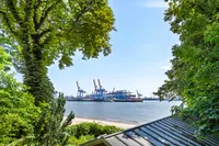 Blick auf den Hafen in fußläufiger Nähe