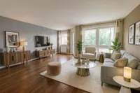 Wohnzimmer - beispielhafte Möblierung (KI-Visualisierung)
