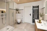 Badezimmer - beispielhafte Möblierung (KI-Visualisierung)