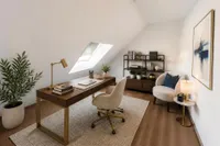 Arbeitszimmer - beispielhafte Möblierung (KI-Visualisierung)