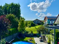 Blick vom Wohnzimmer