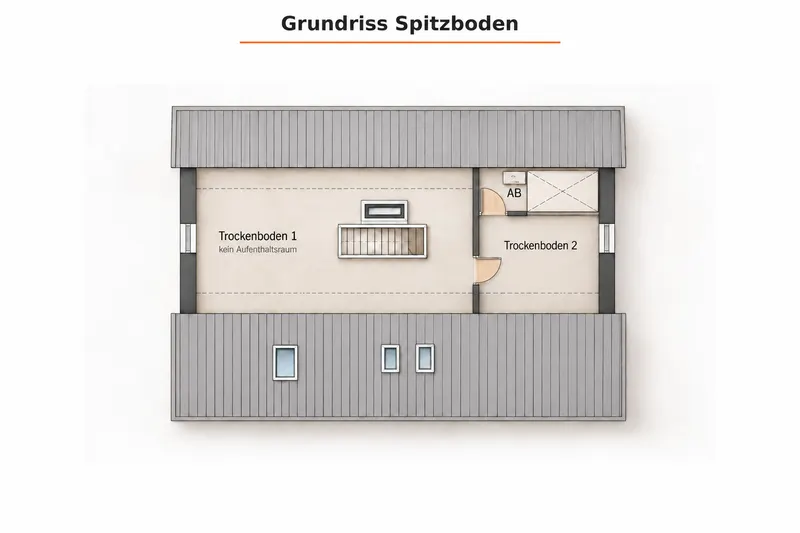 Grundriss Spitzboden 