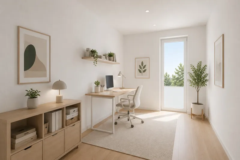 KI generiertes Arbeitszimmer