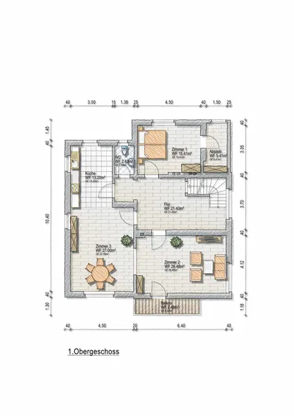Grundriss 1.Obergeschoss