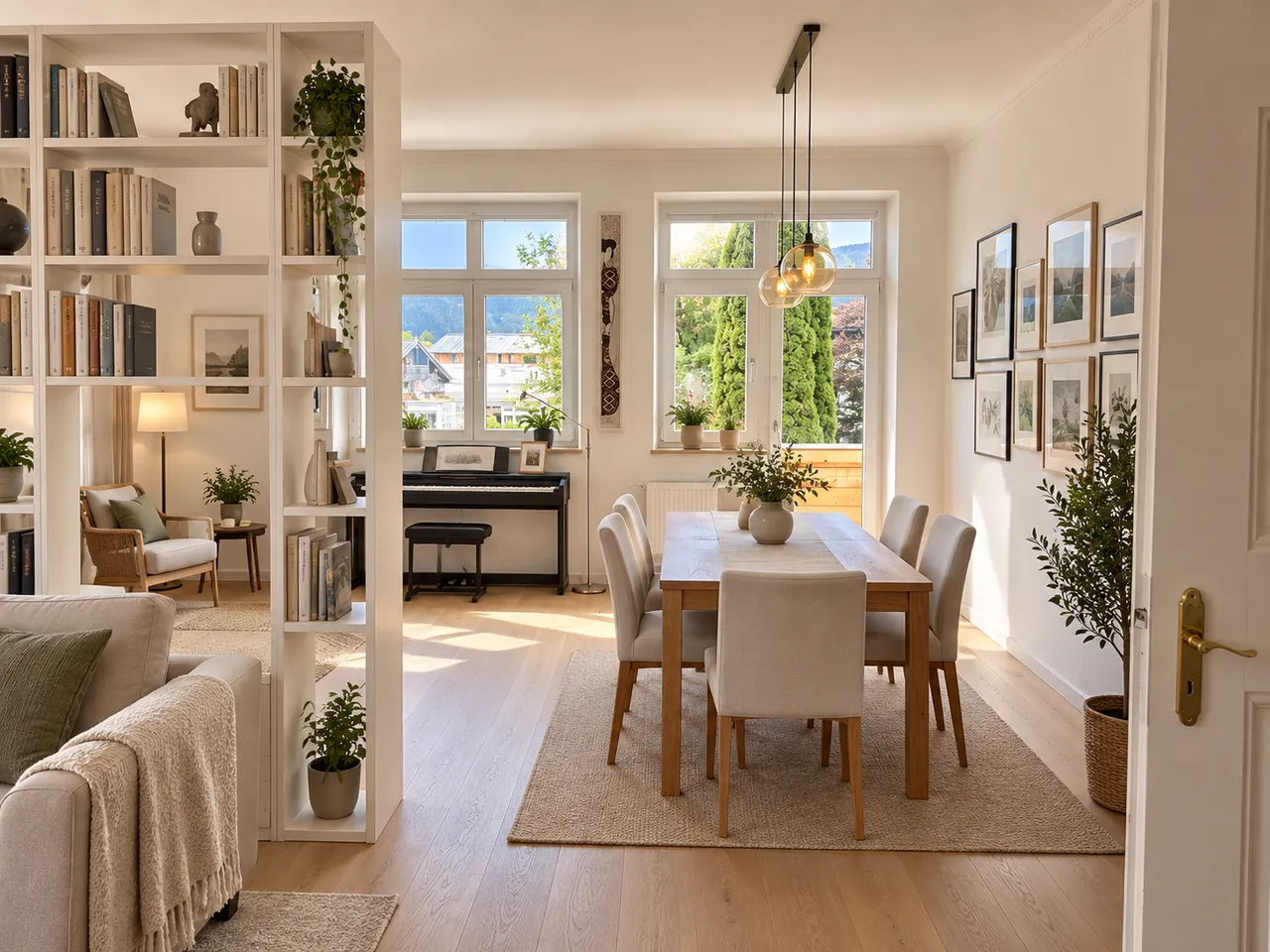 Wohn Esszimmer visualisiert