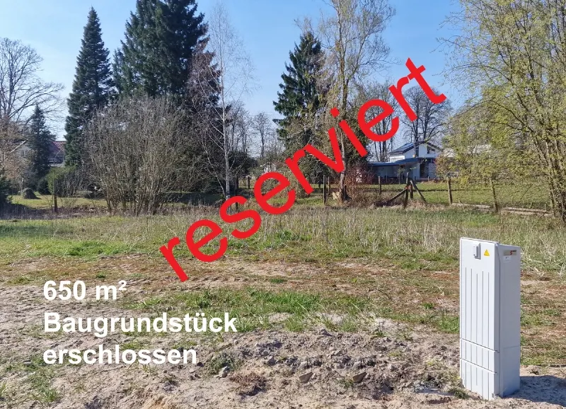 Nahe K&ouml;nigs Wusterhausen – vorbereitet zum Bauen ! Baureifes Grundst&uuml;ck !