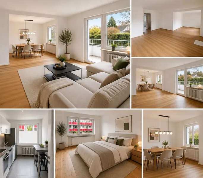 Erstklassig sanierte 3-Zimmer-Wohnung mit S&uuml;d-Balkon, Einbauk&uuml;che & G&auml;ste-WC in D&uuml;sseldorf-L&ouml;rick