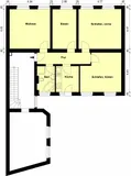 Wohnungsgrundrissskizze, 1. Obergeschoss, vorne