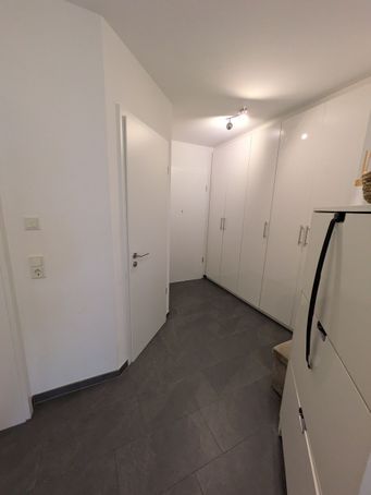 Moderne Diele mit Schränken