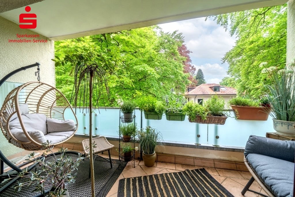 Blick vom Balkon