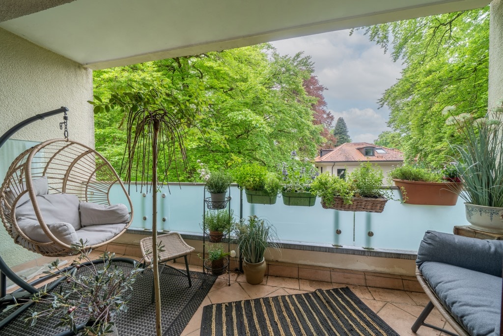 Blick vom Balkon