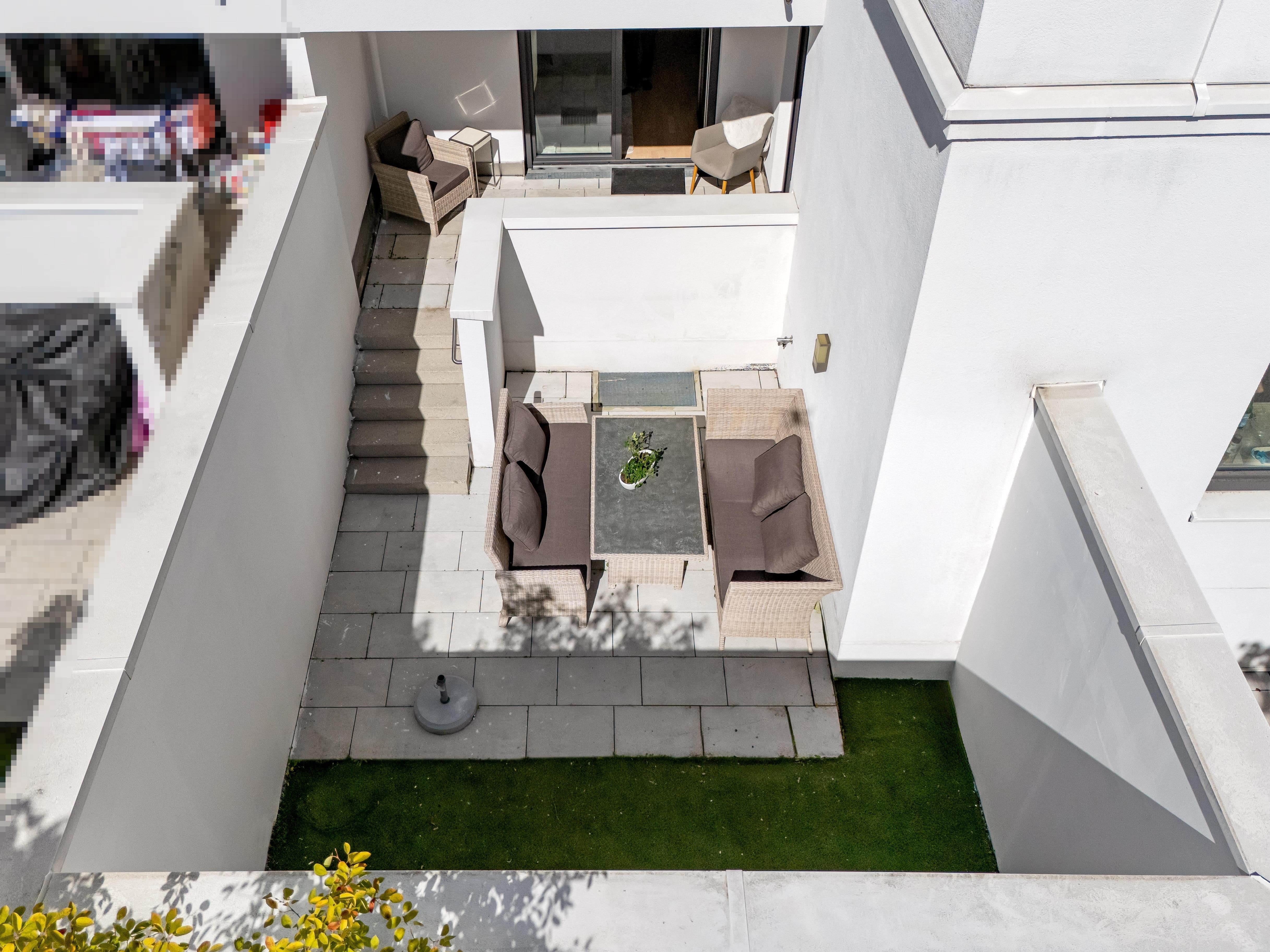 Drohnenansicht Atriumgarten