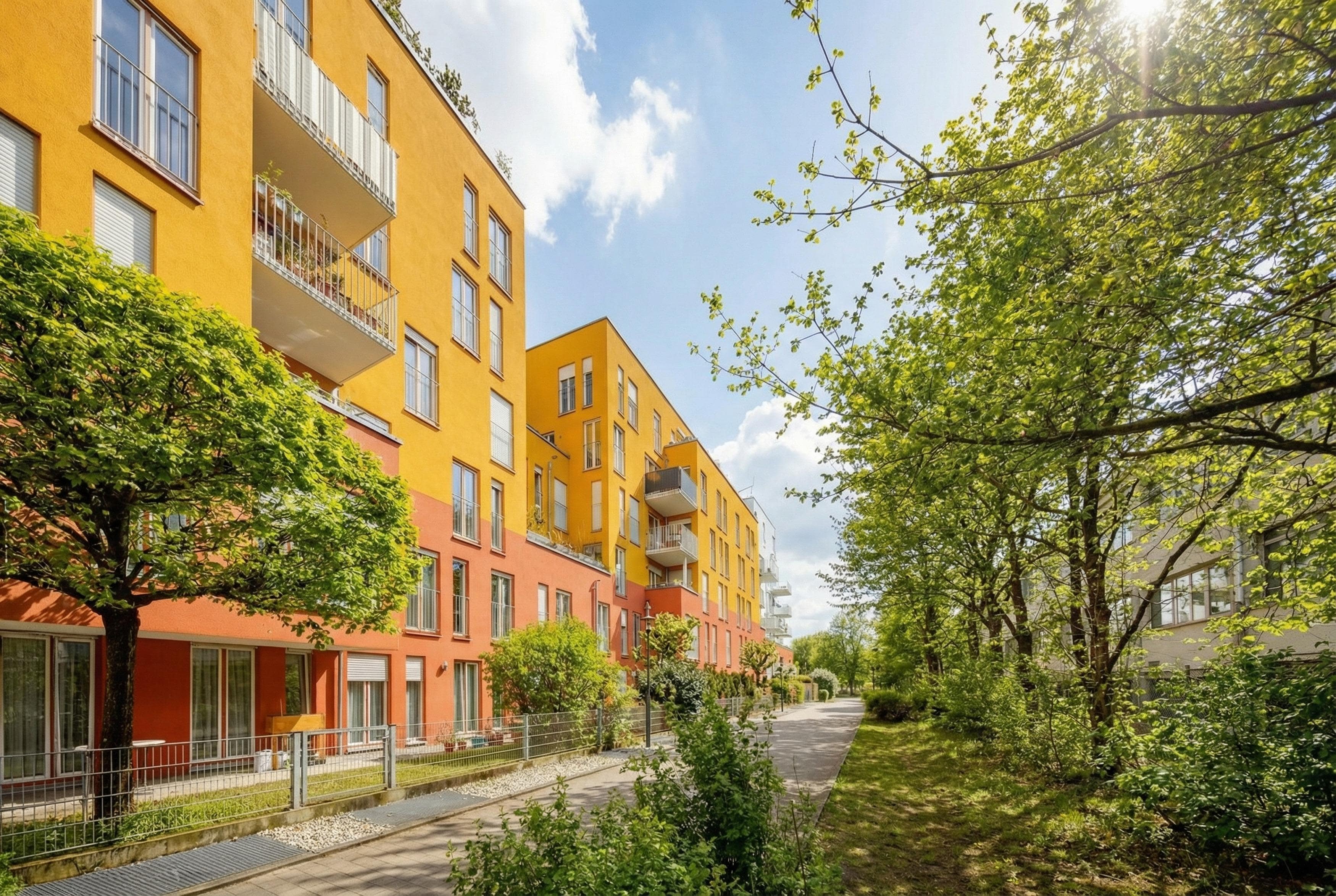 Haus im Frühling/Sommer