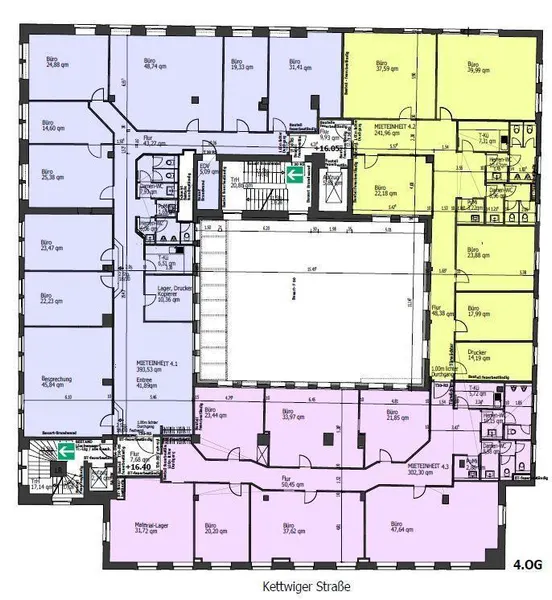 4. Obergeschoss - rosa Fläche