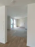 Blick vom Wohnen zum Küchenbereich