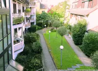 Grüne Aussicht vom Balkon