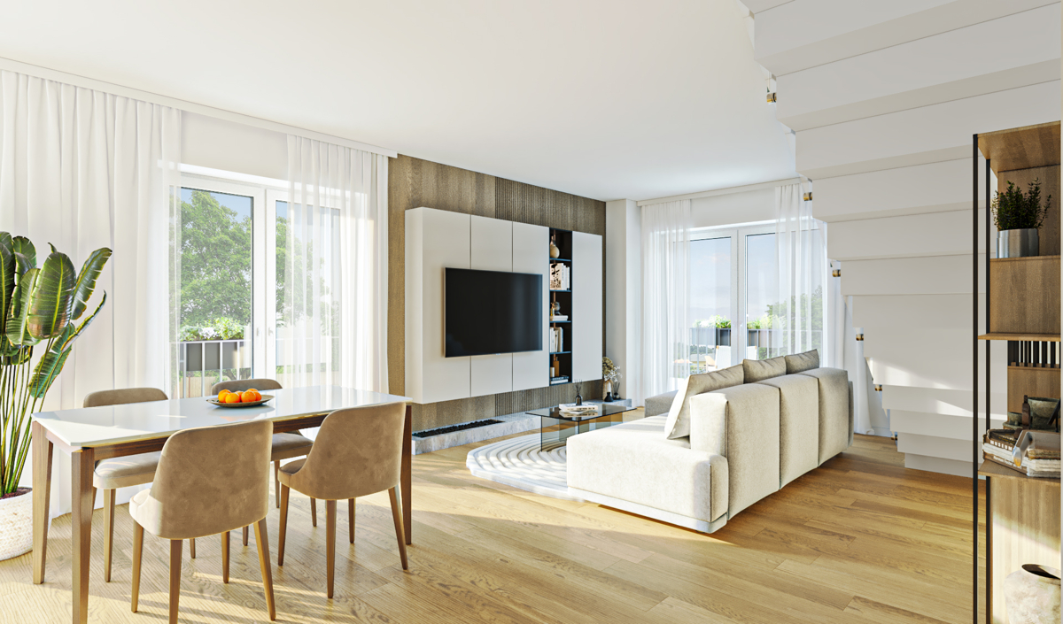 Visualisierung - Wohnen - Essen