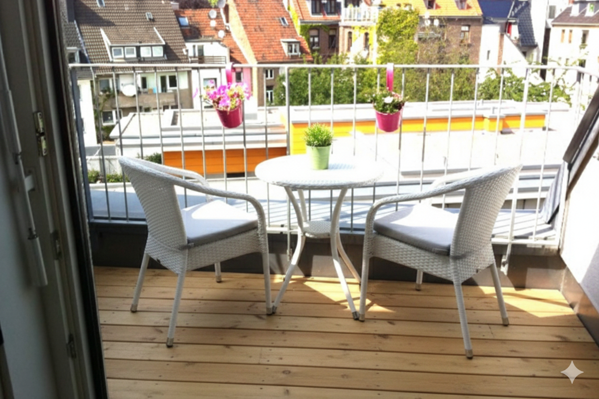 Geniessen Sie Ihr Lieblingsgetränk auf einem der Balkone