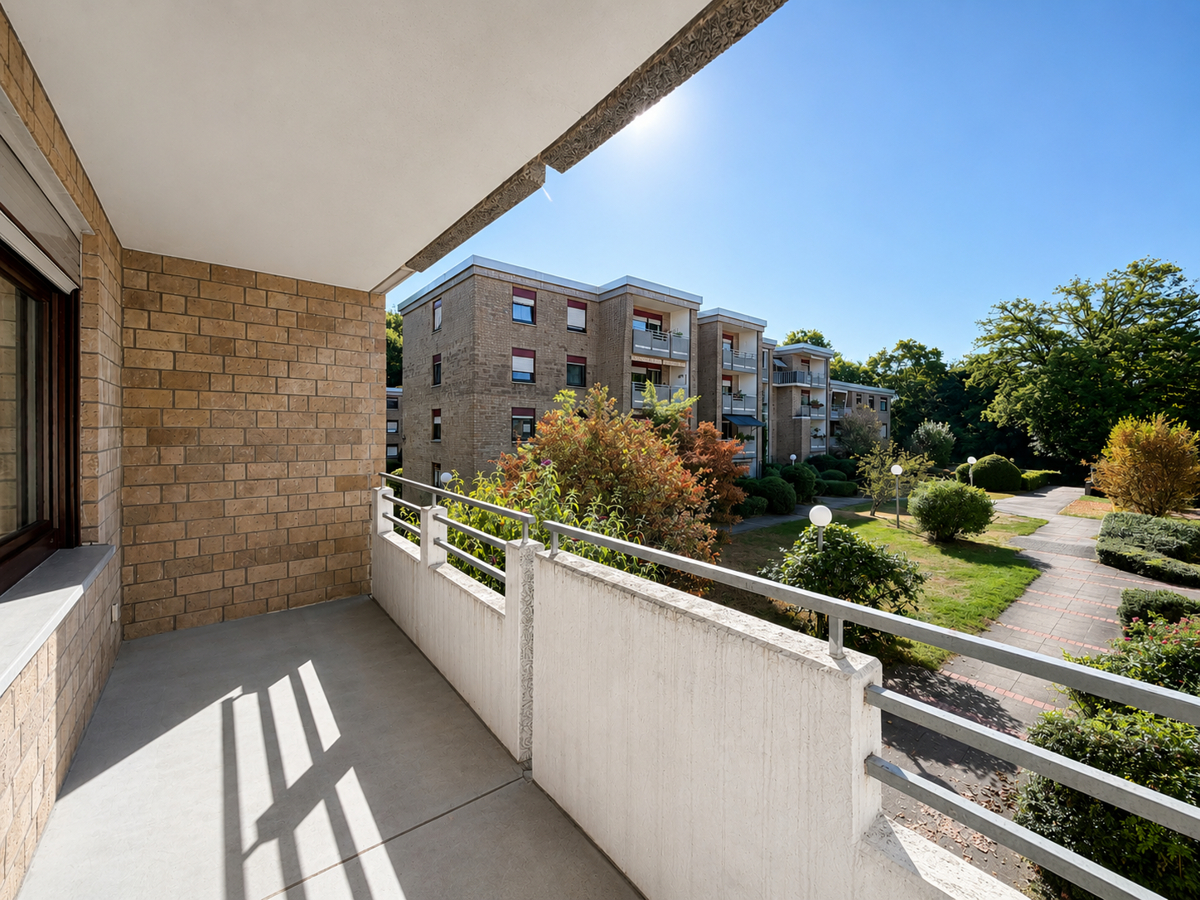 Der großzügige Balkon