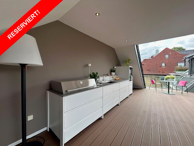 Dachterrasse mit Luxus Outdoorküche