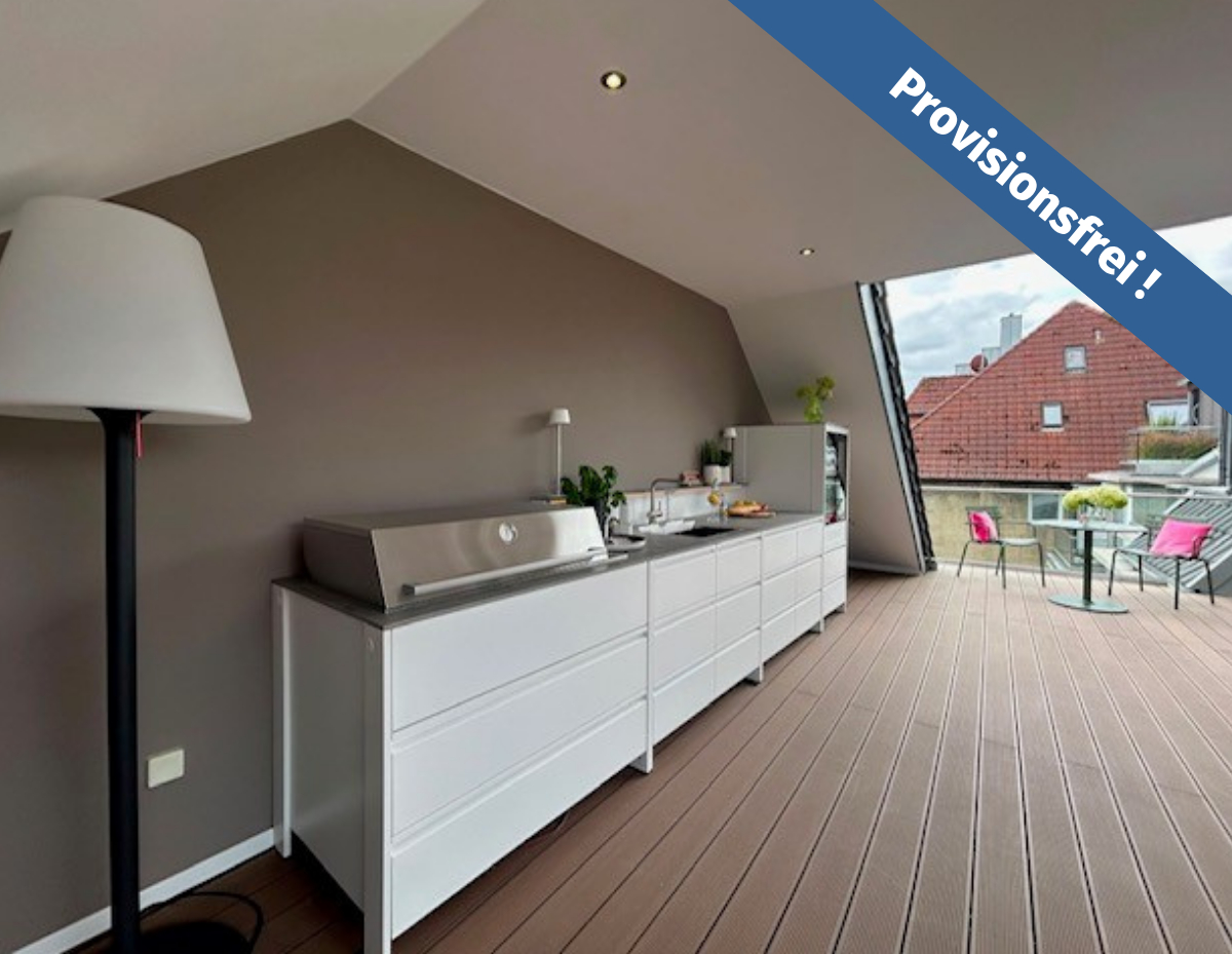 Dachterrasse mit Luxus Outdoorküche