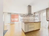 EG Wohnen und Küche Blick Kochinsel