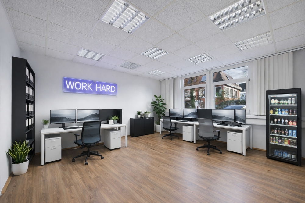 Büro 2 mit KI-Möblierung