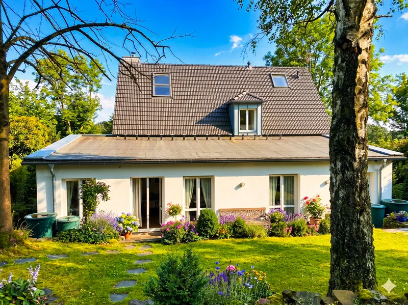 Rückansicht des Hauses