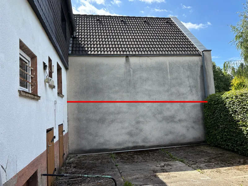 Tiefe des möglichen Anbaus