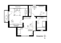 Skizze Grundriss Obergeschoss