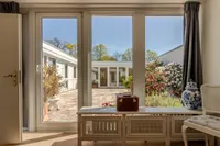 Blick aus einem Schlafzimmer