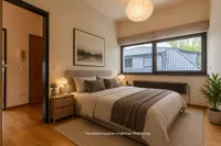 Visualisierung (KI generiert) Schlafzimmer möbliert