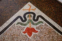 Detail Terrazzo-Mosaik-Boden