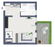 UG Einzimmer-Apartment